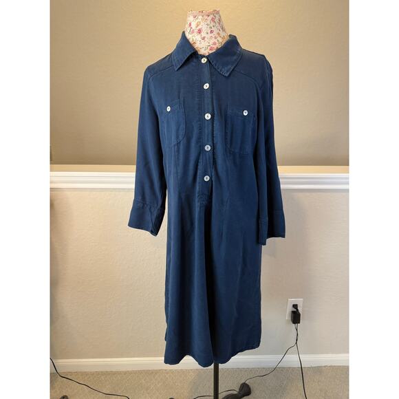 Soft‎ Surroundings Medium navy Dress Lyocell / Rayon blend Size Med - Picture 1 of 8